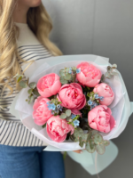 Букет з півоній Салмон етчед