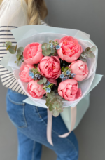 Букет з півоній Салмон етчед - Зображення 2