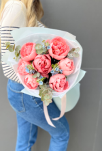 Букет з півоній Салмон етчед - Зображення 4