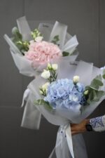Комплімент з гортензією та евкаліптом