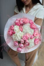 Букет з гортензією та Сільвою пінк - Image 6