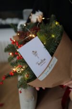 Подарунковий бокс з хвойним букетиком, гірляндою та горнятком - Зображення 6