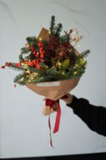 Подарунковий бокс з хвойним букетиком, гірляндою та горнятком - Зображення 7