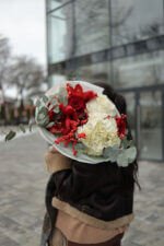 Букет з амарилісом та гортензією - Зображення 2