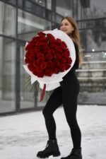 Букет з 51 червоної троянди Експлорер - Image 5