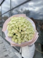 Букет зі 101 білої троянди Атени