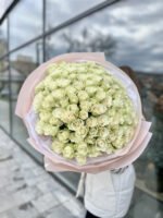Букет зі 101 білої троянди Атени - Зображення 2
