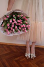 Букет з 51 рожевого тюльпану - Зображення 4