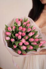 Букет з 51 рожевого тюльпану - Зображення 2