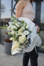 Букет мікс з тюльпанами та антуріумом - Зображення 4