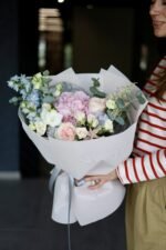 Весняний мікс з гортензією та трояндами - Зображення 3