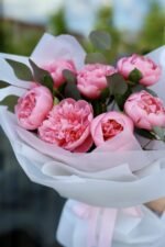 Оберемок з 7 півоній Етчед Салмон - Зображення 3