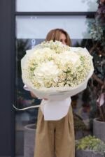 Літній мікс із гортензій та ромашок