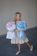 Монобукет з гортензії в упаковці