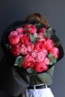 Букет з півоній Корал та піоновидних троянд Сільва