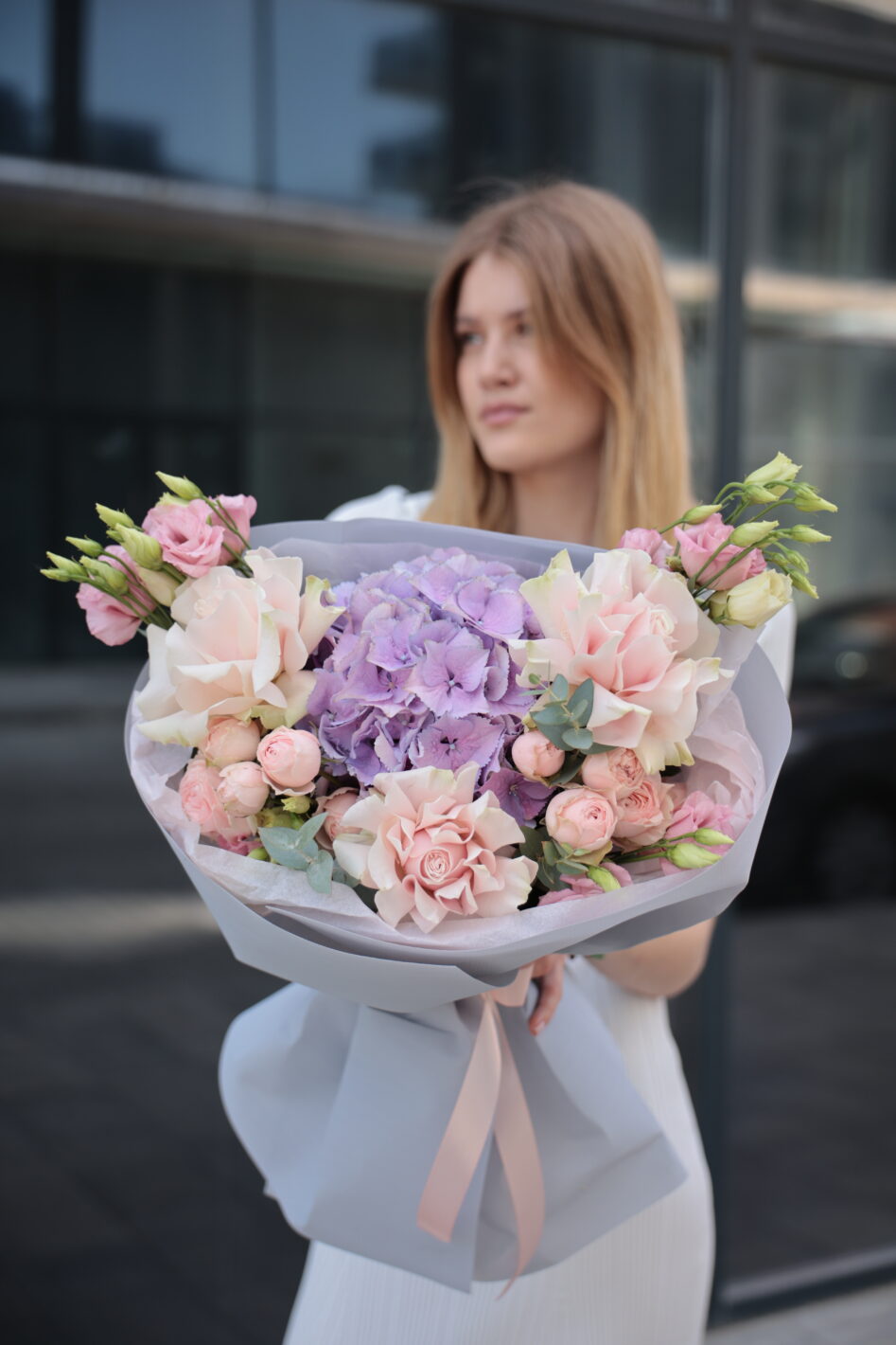 IMG_1687 Літній мікс з фіолетовою гортензією - Зображення 1