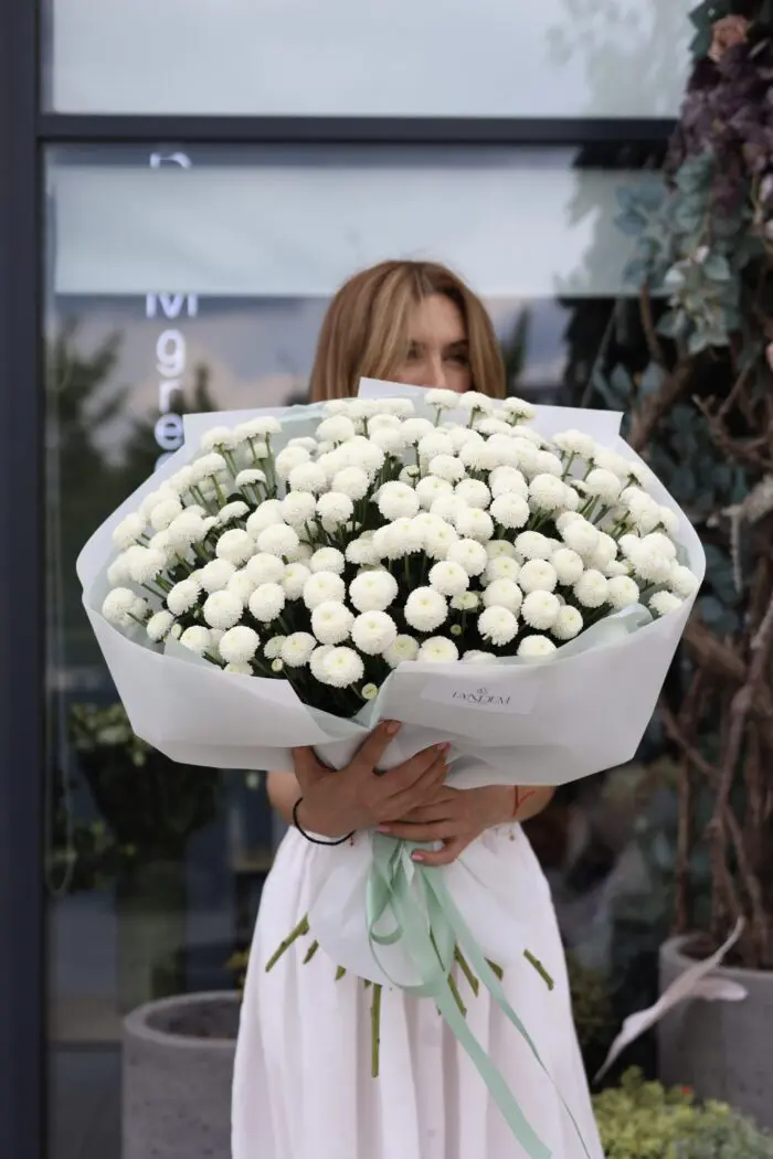 Монобукет із хризантеми Ньютон 4 Tandem GREEN SHOP