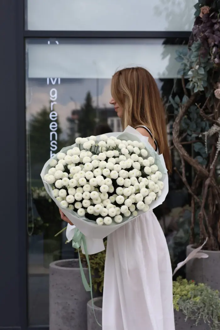 Монобукет із хризантеми Ньютон 3 Tandem GREEN SHOP