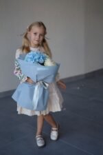 Букет з гортензією та трояндами Кендл лайт - Зображення 3