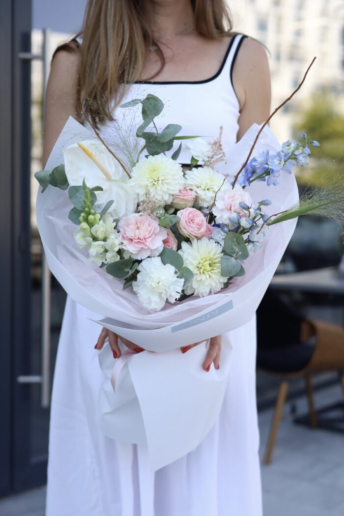Мікс із жоржинами та антуріумом 1 Tandem GREEN SHOP