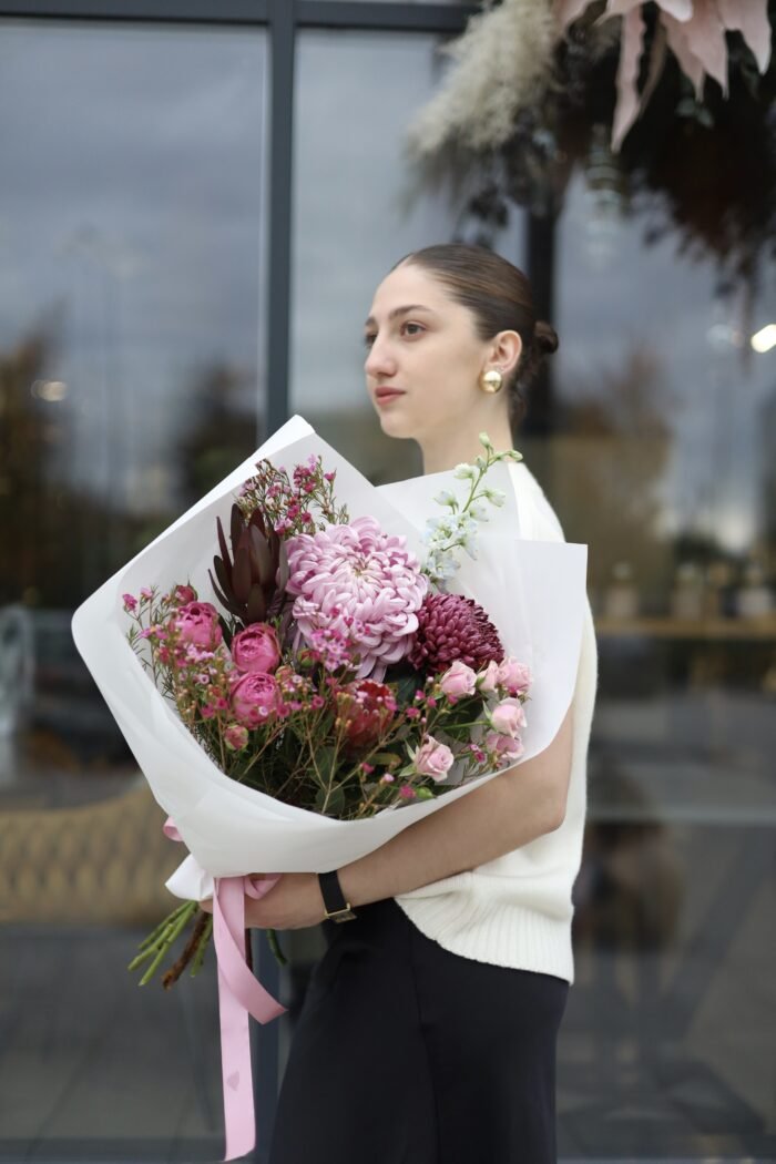 Міксований букет із хризантемою вієнна 2 Tandem GREEN SHOP