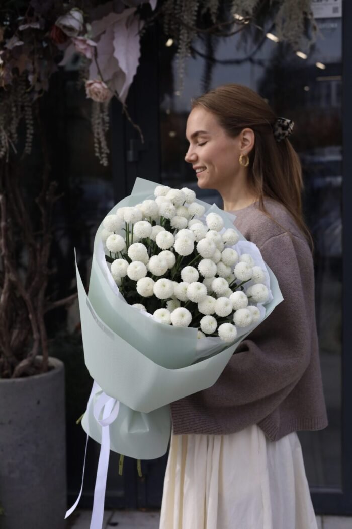 Букет з хризантем Ньютон 1 Tandem GREEN SHOP
