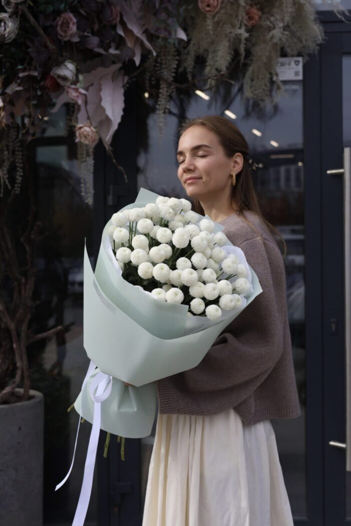Букет з хризантем Ньютон 2 Tandem GREEN SHOP