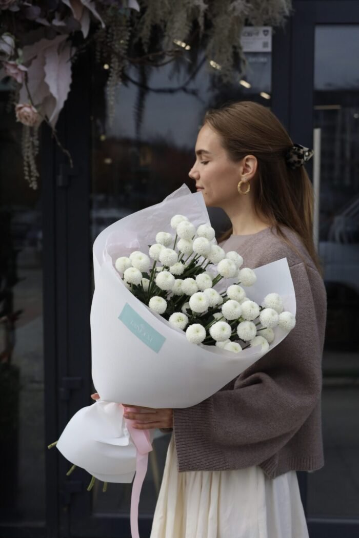 Букет з хризантем Ньютон 1 Tandem GREEN SHOP