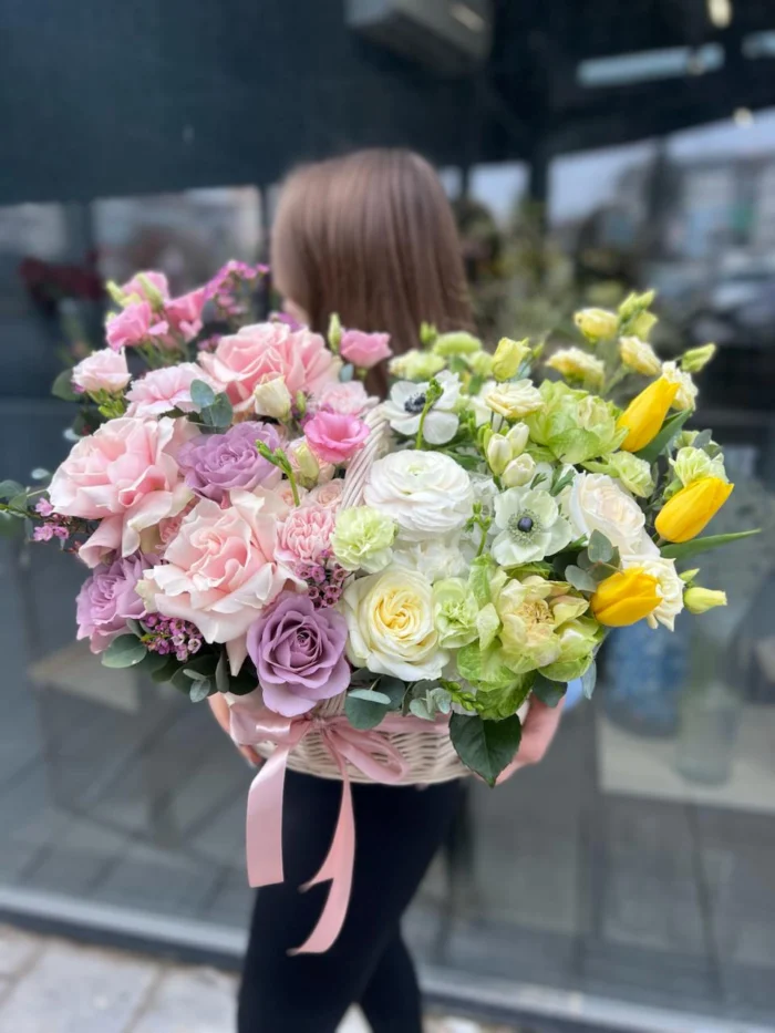 Spring flower basket 1 Tandem GREEN SHOP