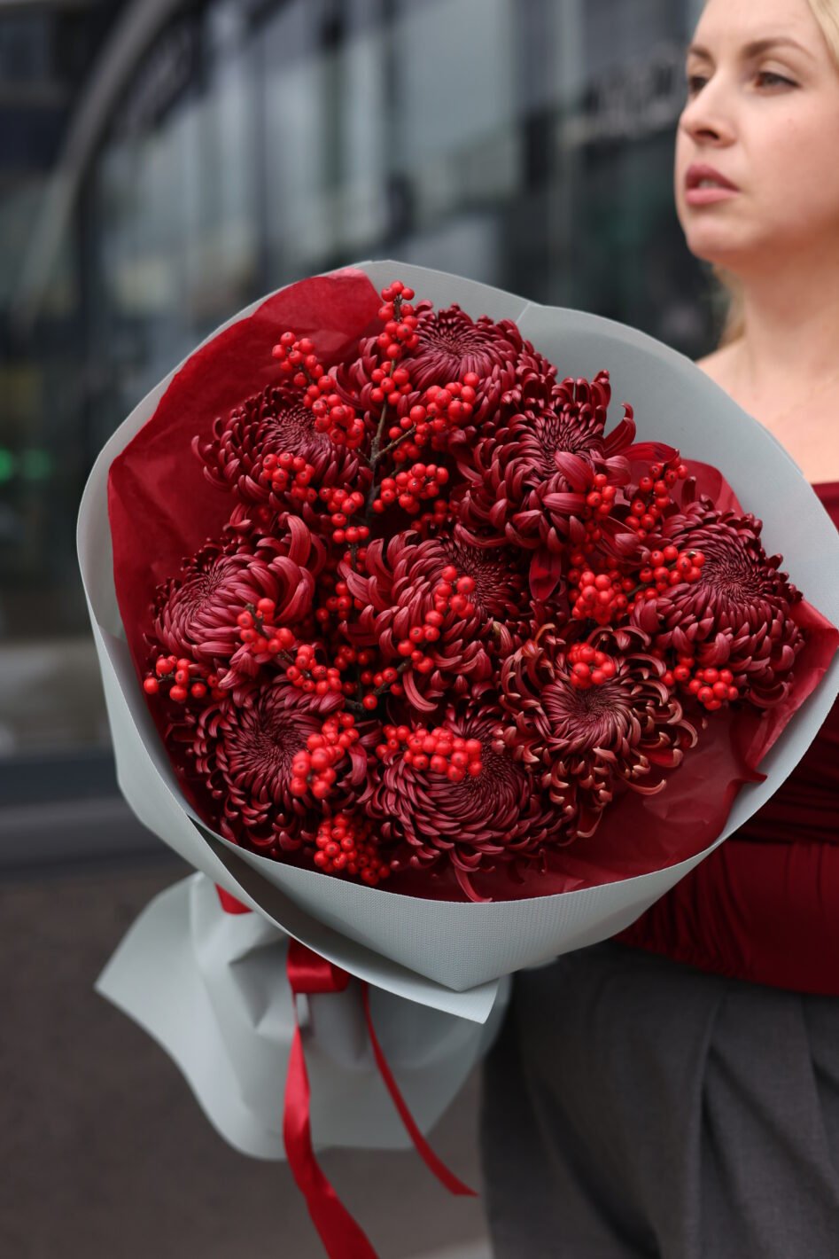 D48A9353 Поєднання хризантеми та ілекса - Зображення 1