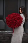 Букет з 101 високої червоної троянди - Image 4