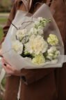 Біло-зелений букет-комплімент