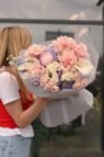 Бцукт з фіолетовою гортензією та трояндами - Зображення 2