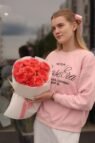 Букет з 11 піоновидних троянд кенді - Зображення 2